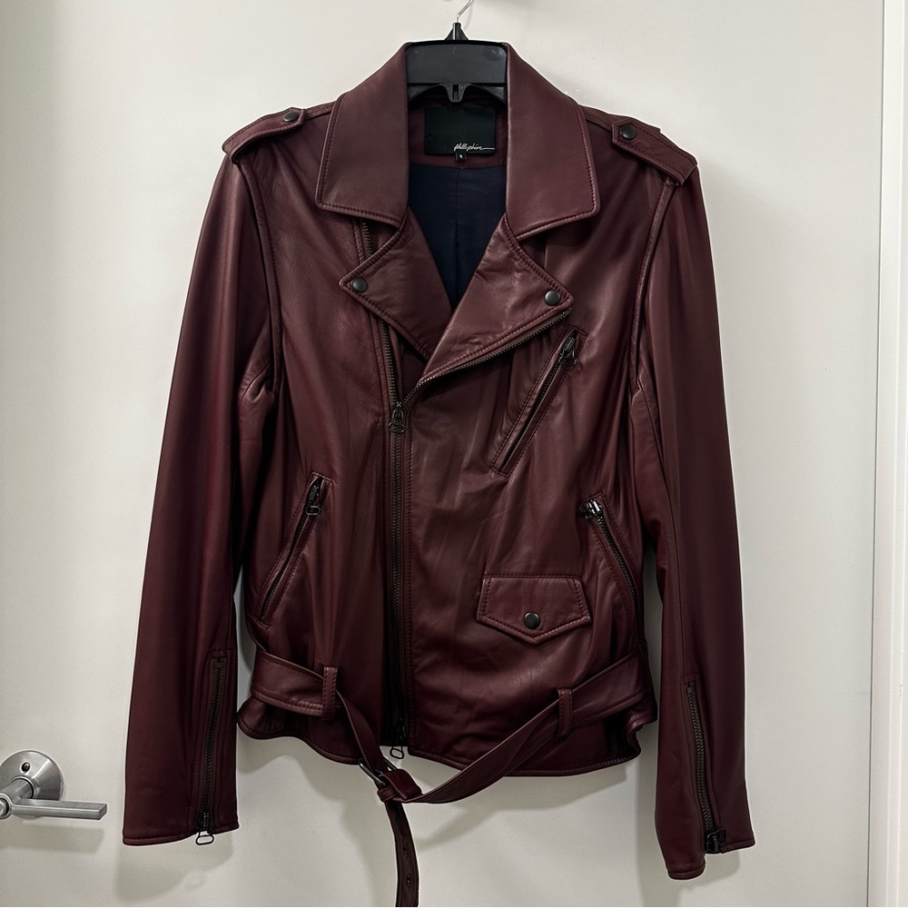 3.1 Philip Lim Lambskin Leather Moto Jacket